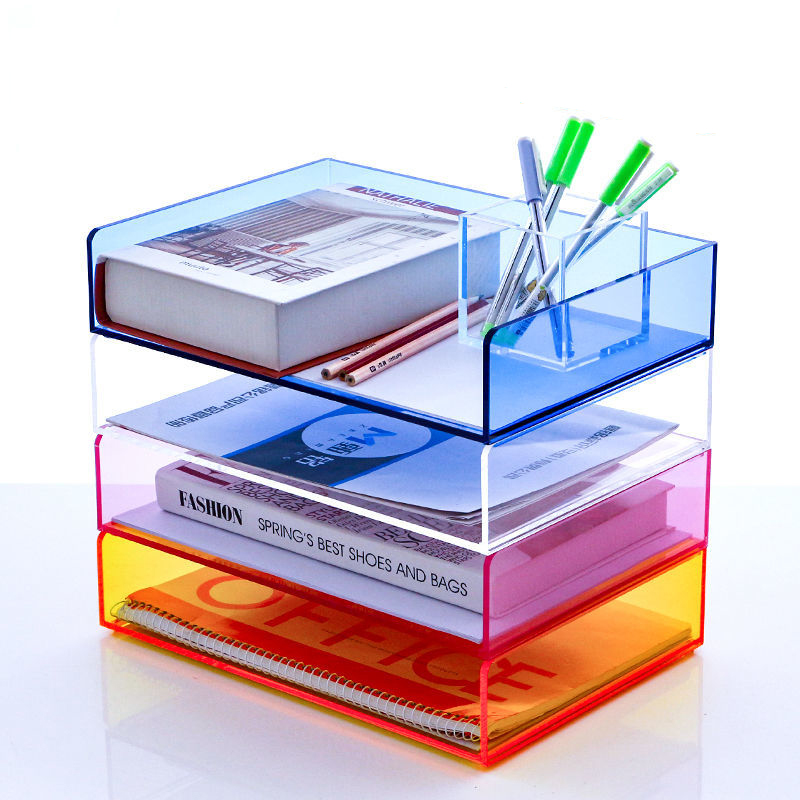 Desktop Filing Tray - Organisateur de documents en acrylique, plateau