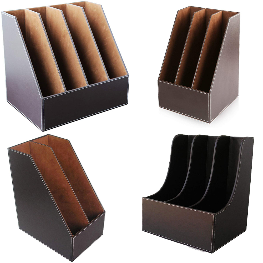 Desktop Filing Tray - XRHYY-Dossier de bureau vertical en cuir,