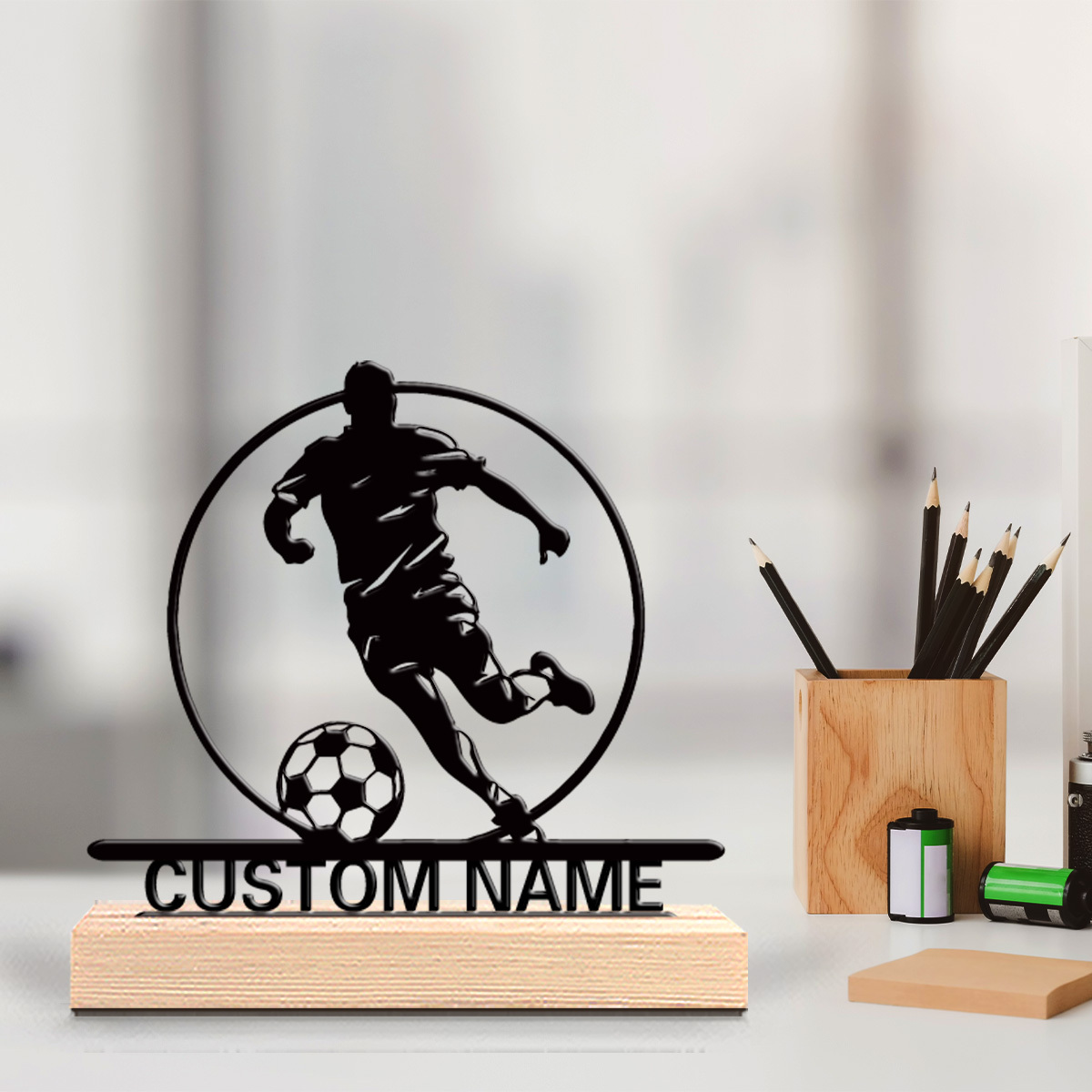 Office Furniture Layout - Statue en métal personnalisée de joueur