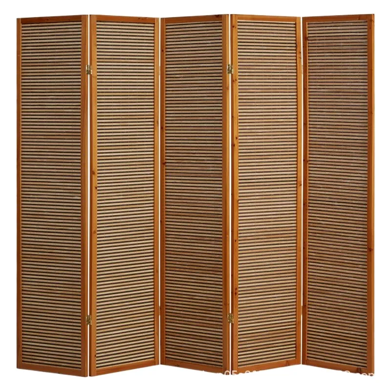 Room Divider Bamboo - Paravent pliable en bambou naturel pour