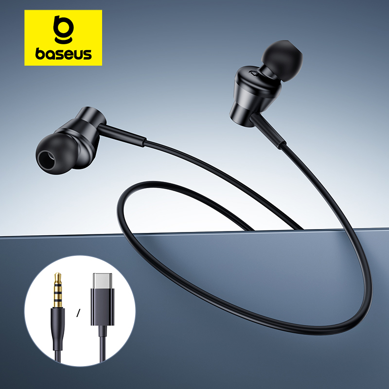 Telephone Headset Office - Baseus Encok CZ11/HZ11 écouteurs filaires type-c/3.5mm