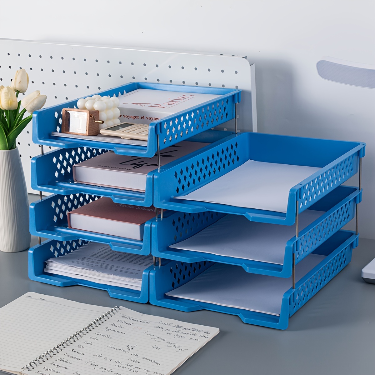 Desktop Filing Tray - Porte-fichiers empilable de bureau, porte-plateau à