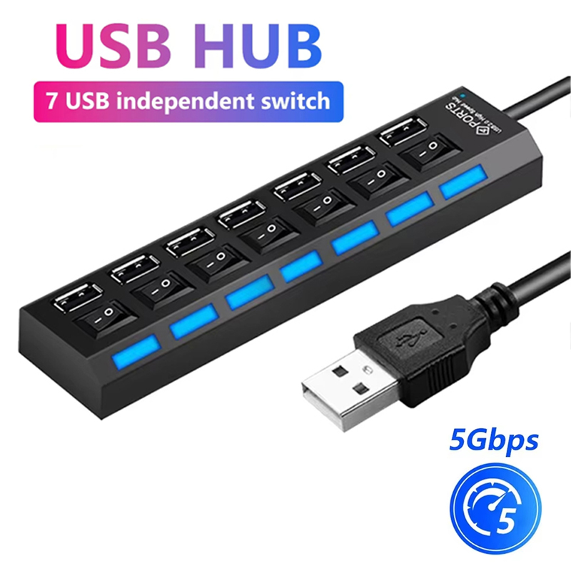 Office Supply Cart - Répartiteur Hub USB 2.0 à 7