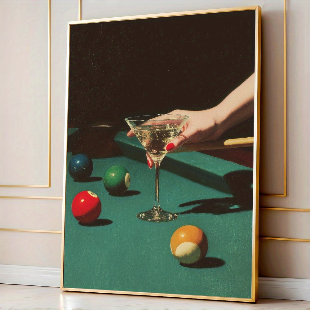 1 affiche vintage de billard,  - Office Supply Cart avis et prix