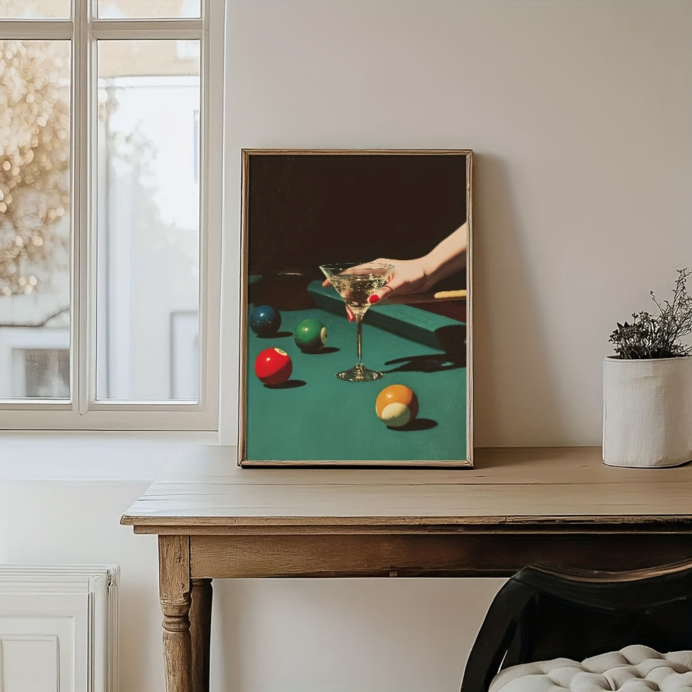 1 affiche vintage de billard,  - Office Supply Cart avis et prix
