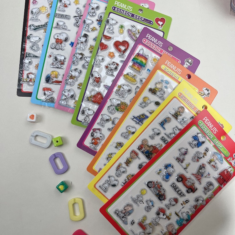 8 autocollants mignons Snoopy  - Office Supply Cart avis et prix