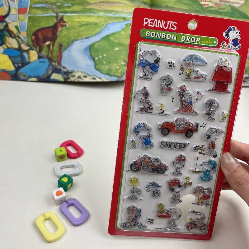 8 autocollants mignons Snoopy  - Office Supply Cart avis et prix