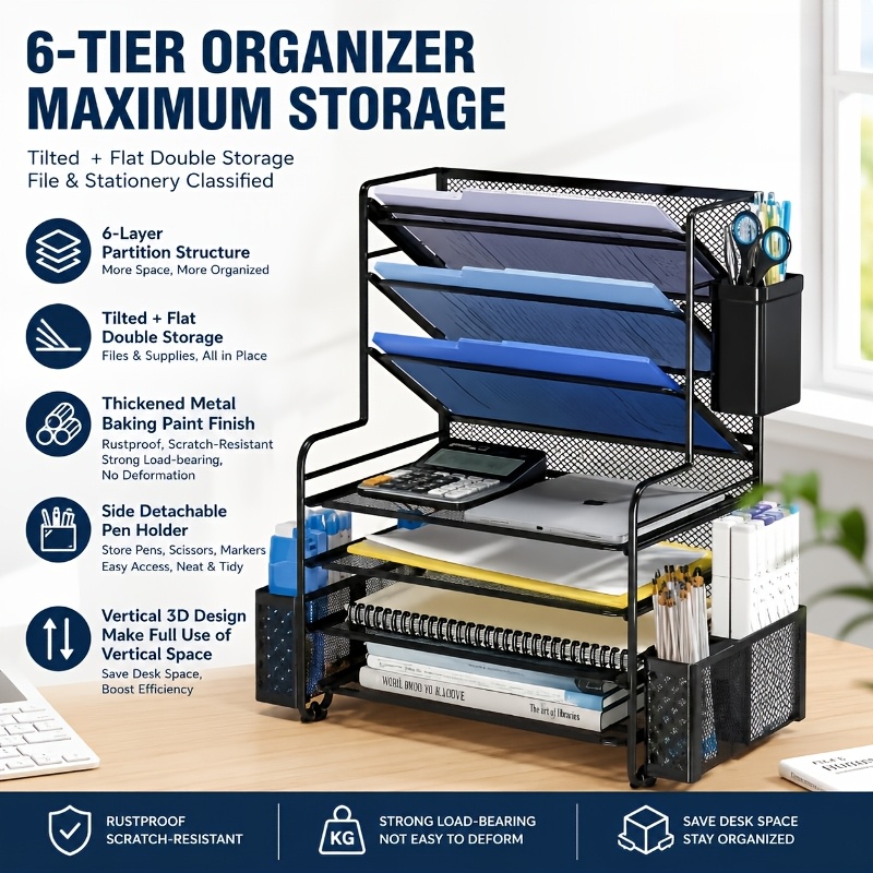 Organisateur de bureau et de t - Desktop Filing Tray avis et prix